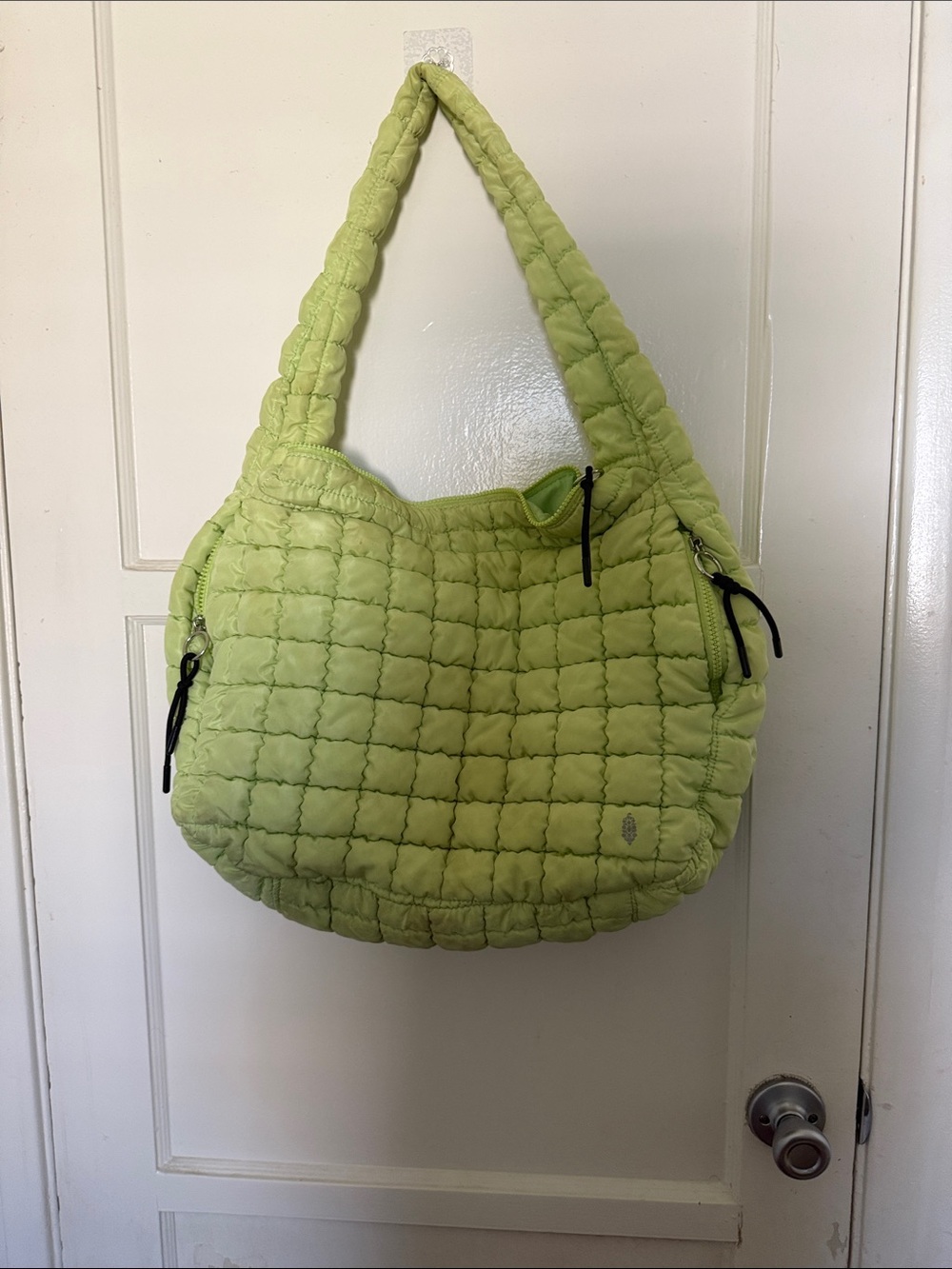FP Movement by Free People Quilted Shoulder Hobo in Light Lime